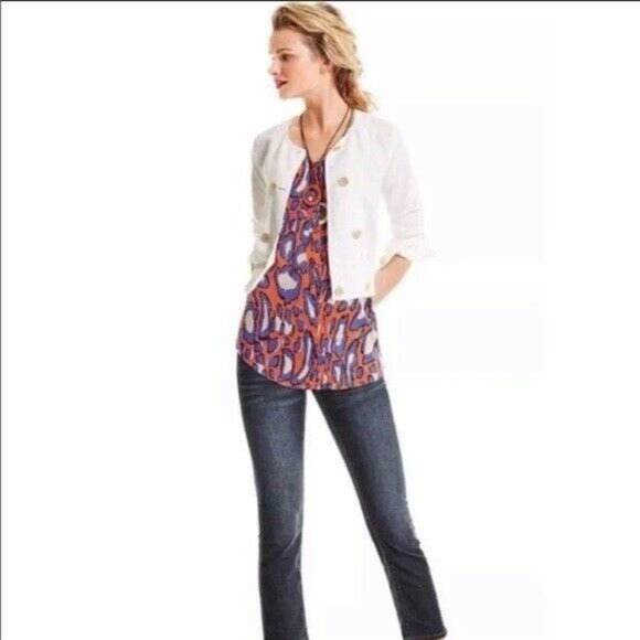 Cabi‎ Small Isla Cami Oversized Tank Top Animal Print Button Front - Picture 10 of 10